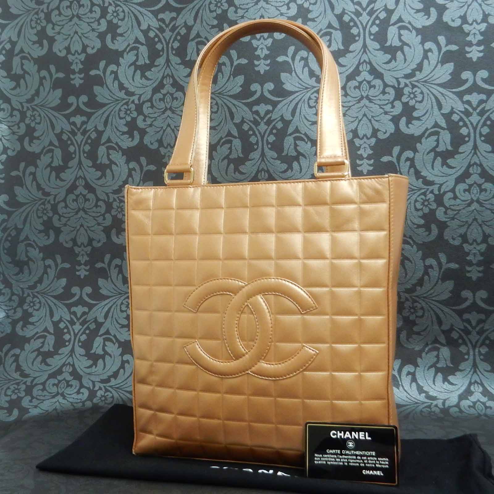 chanel chocolate bar tote