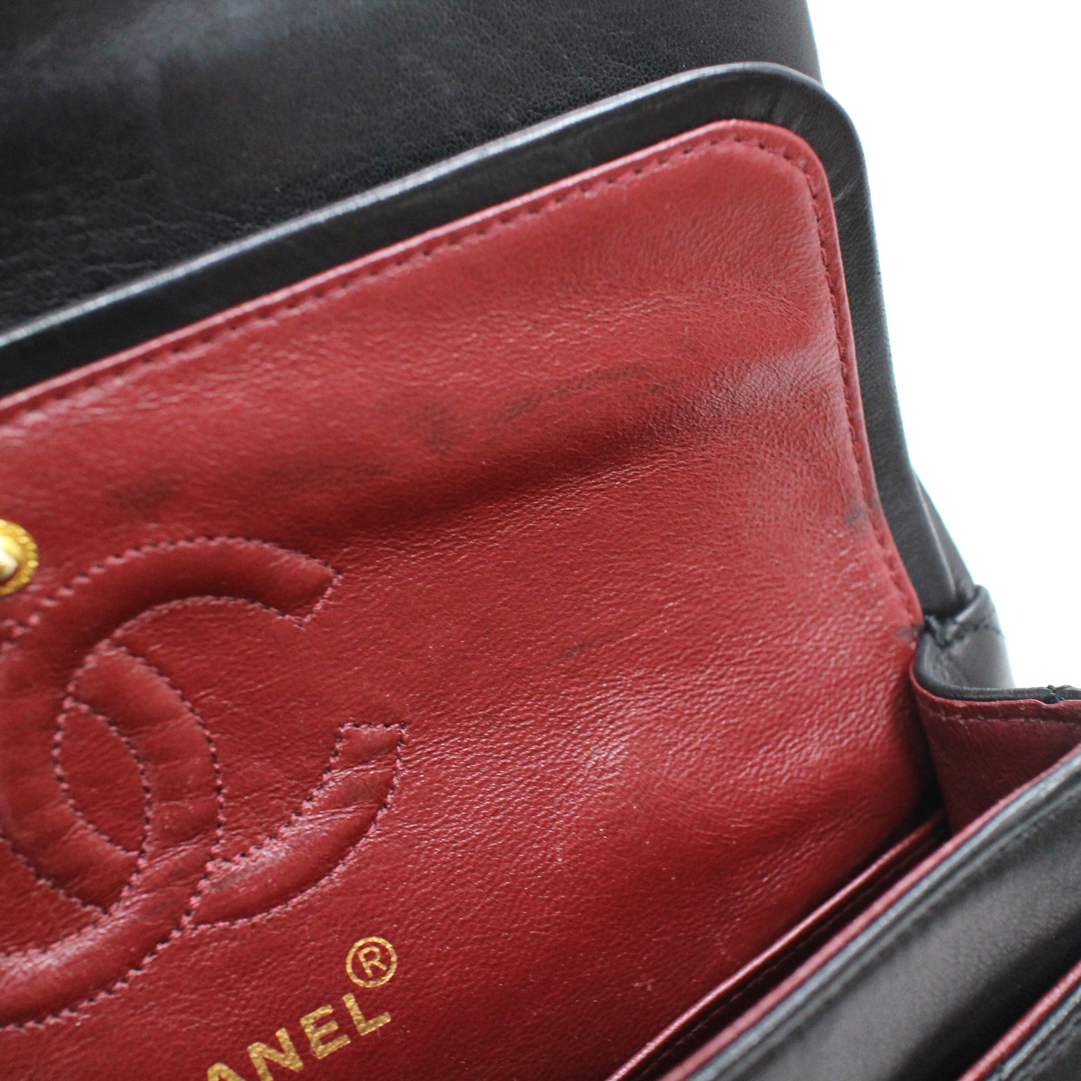 CHANEL Lamb Skin Double Flap 23 Small Chain Shoulder Bag #2762