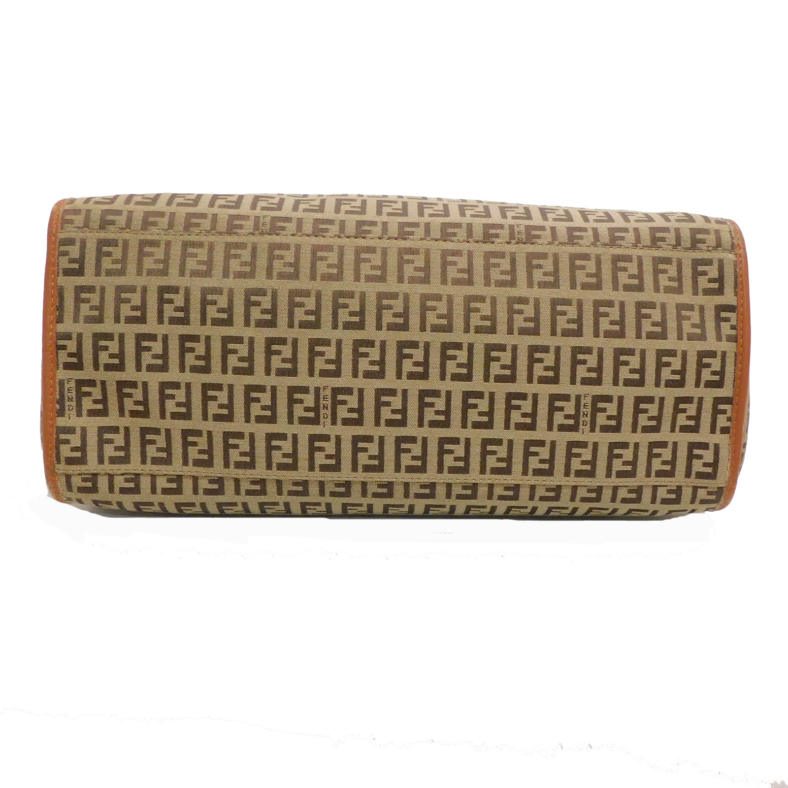 FENDI Zucchino Canvas Brown Handbag Shoulder Bag #31 Rise-on