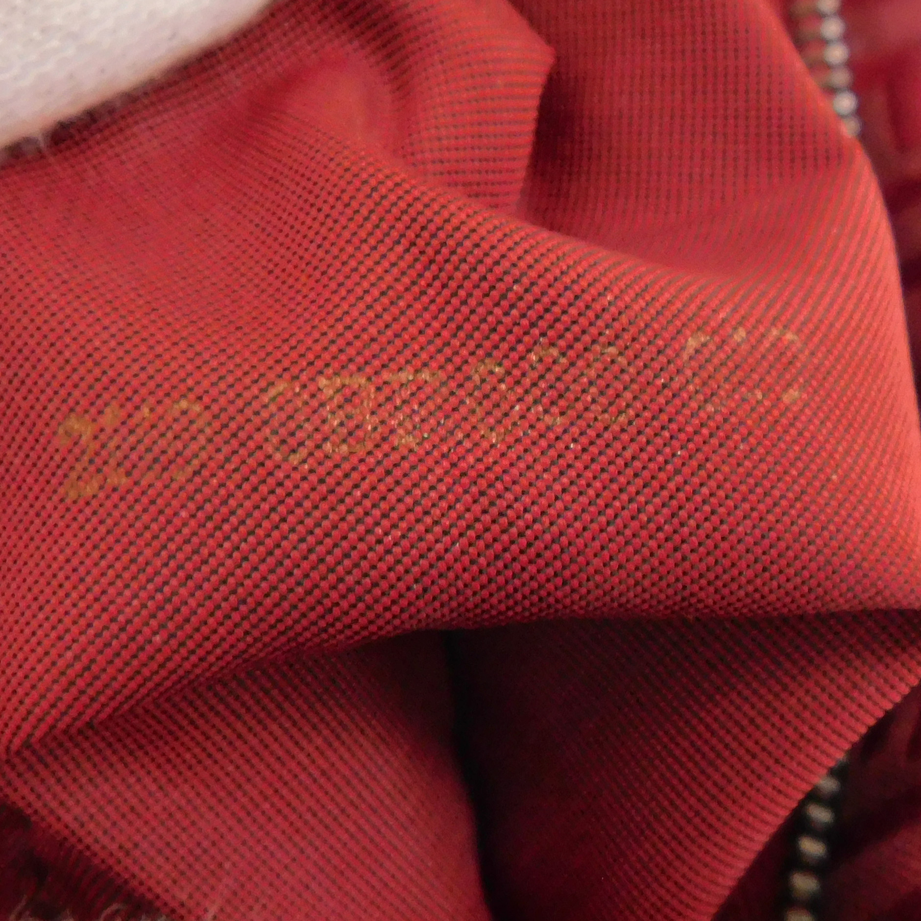 FENDI Zucchino Canvas Red Handbag Shoulder Bag #38 Rise-on FENDI Zucchino Canvas Red Handbag Shoulder Bag #38 Rise-on