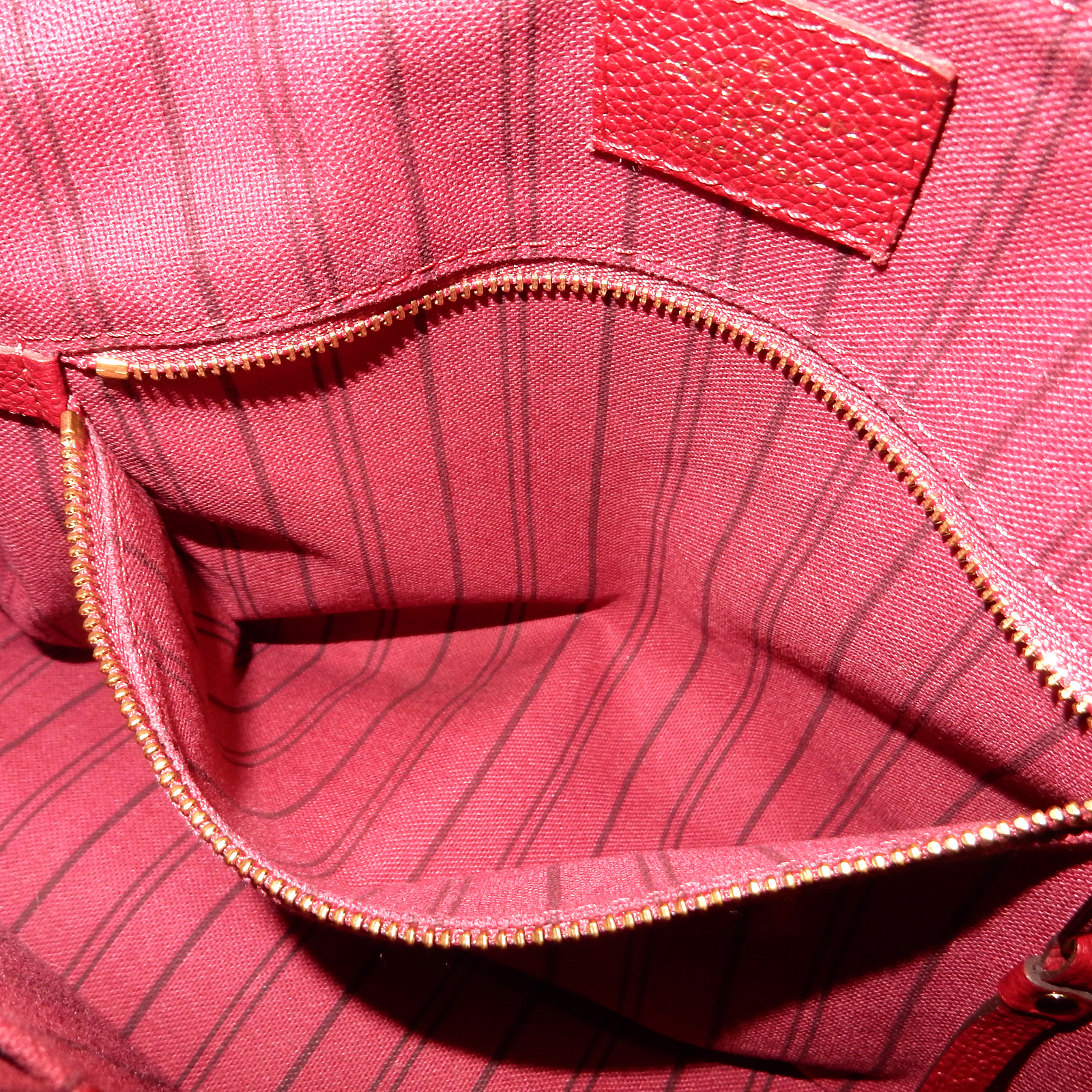LOUIS VUITTON MONOGRAM Empreinte Speedy 25 Pink Red Shoulder Bag #9 Rise-on