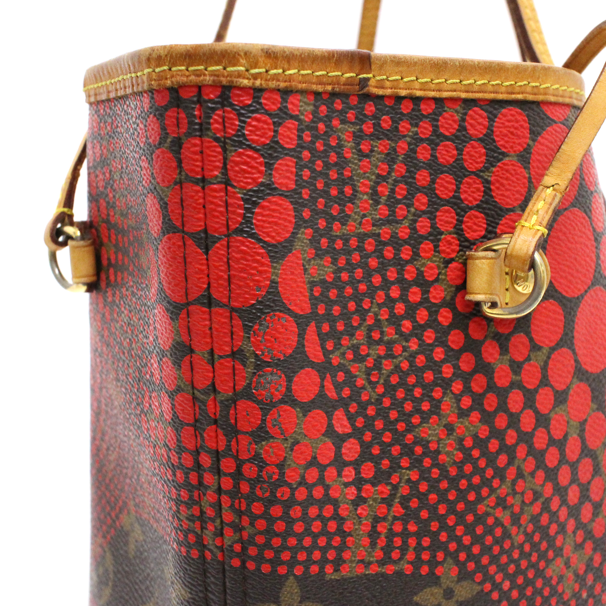 LOUIS VUITTON ノート レッド LOUIS VUITTON Monogram Neverfull MM Kusama Yayoi Red