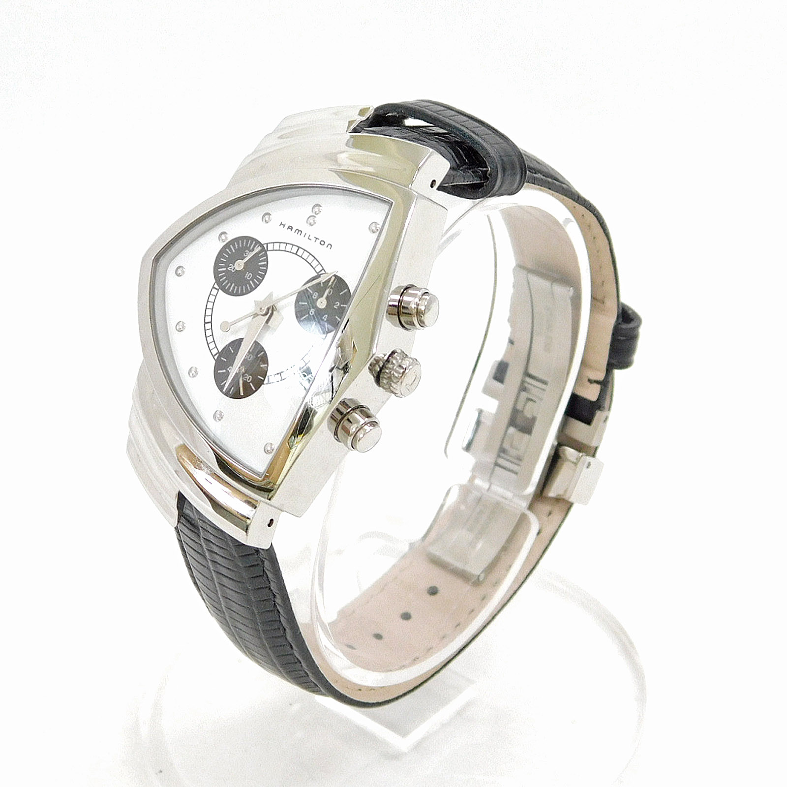 HAMILTON Ventura Chrono Leather Band H244121 Quartz Men`s Watch