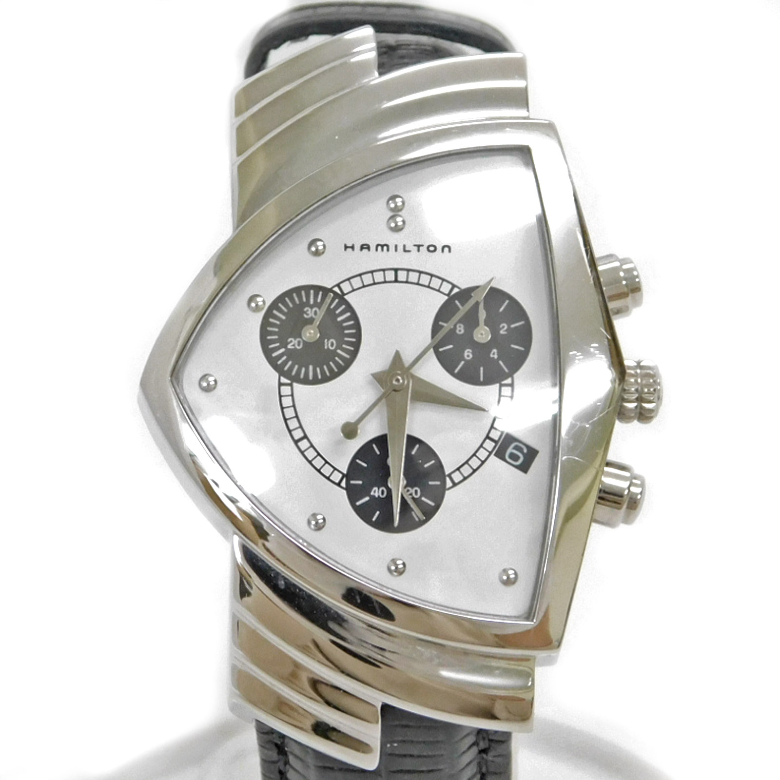 ★限定出品★ HAMILTON VENTURA クロノグラフ H244121 銀 ☆限定出品☆ HAMILTON VENTURA クロノグラフ H244121 銀 楽天市場